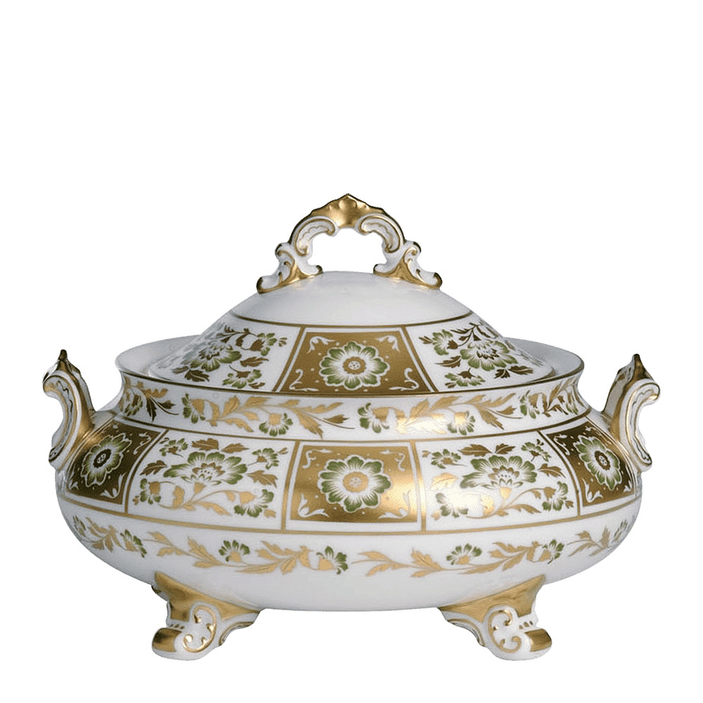 Royal Crown Derby Derby Panel Green Covered Vegetable Dish (1700ml) – official product image
