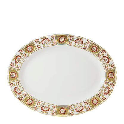 Royal Crown Derby Derby Panel Red Oval Dish (41cm) – official product image