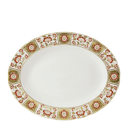 Royal Crown Derby Derby Panel Red Oval Dish (34cm) – official product image