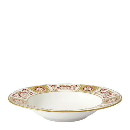Royal Crown Derby Derby Panel Red Rim Soup Bowl (21cm) – alternate official product image