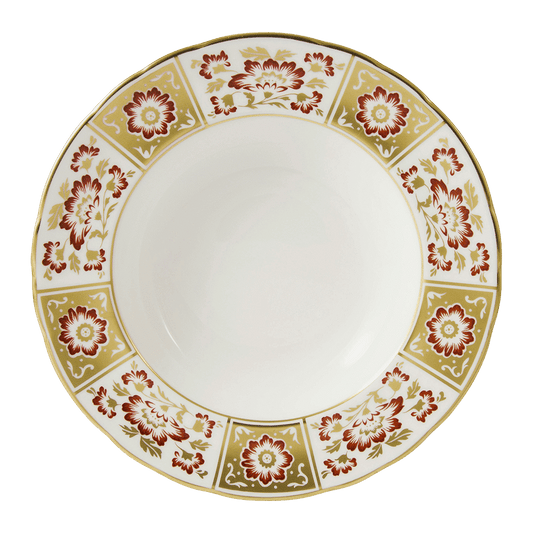 Royal Crown Derby Derby Panel Red Rim Soup Bowl (21cm) – official product image