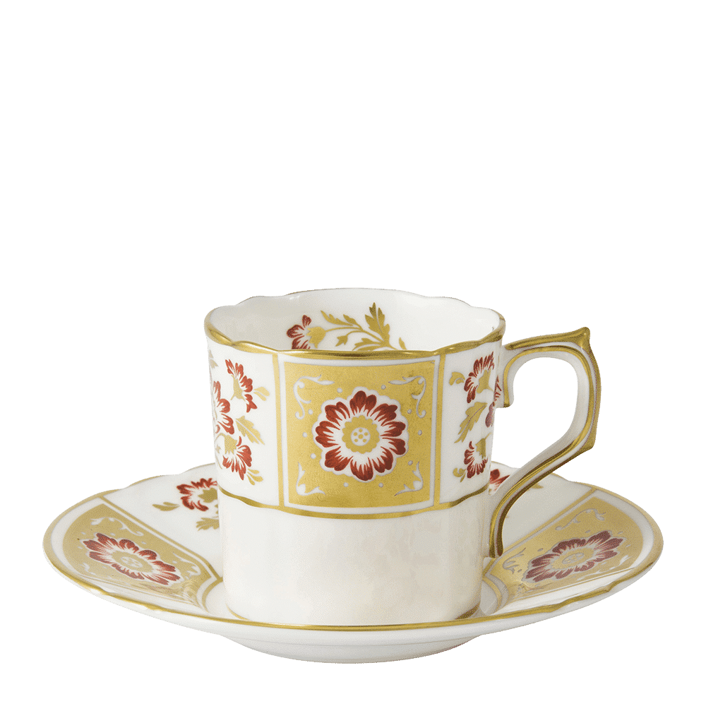 Royal Crown Derby Derby Panel Red Coffee Cup (85ml) – alternate official product image
