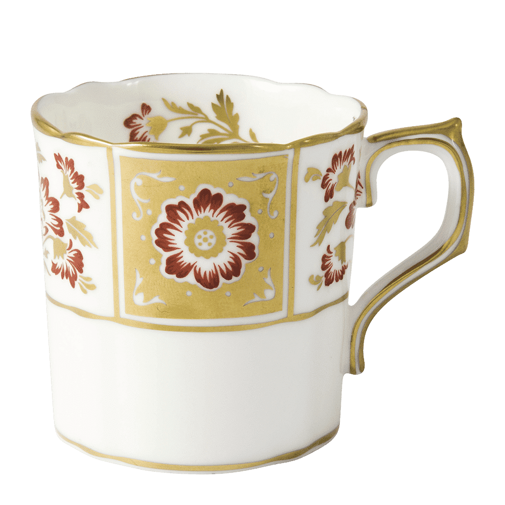 Royal Crown Derby Derby Panel Red Coffee Cup (85ml) – official product image