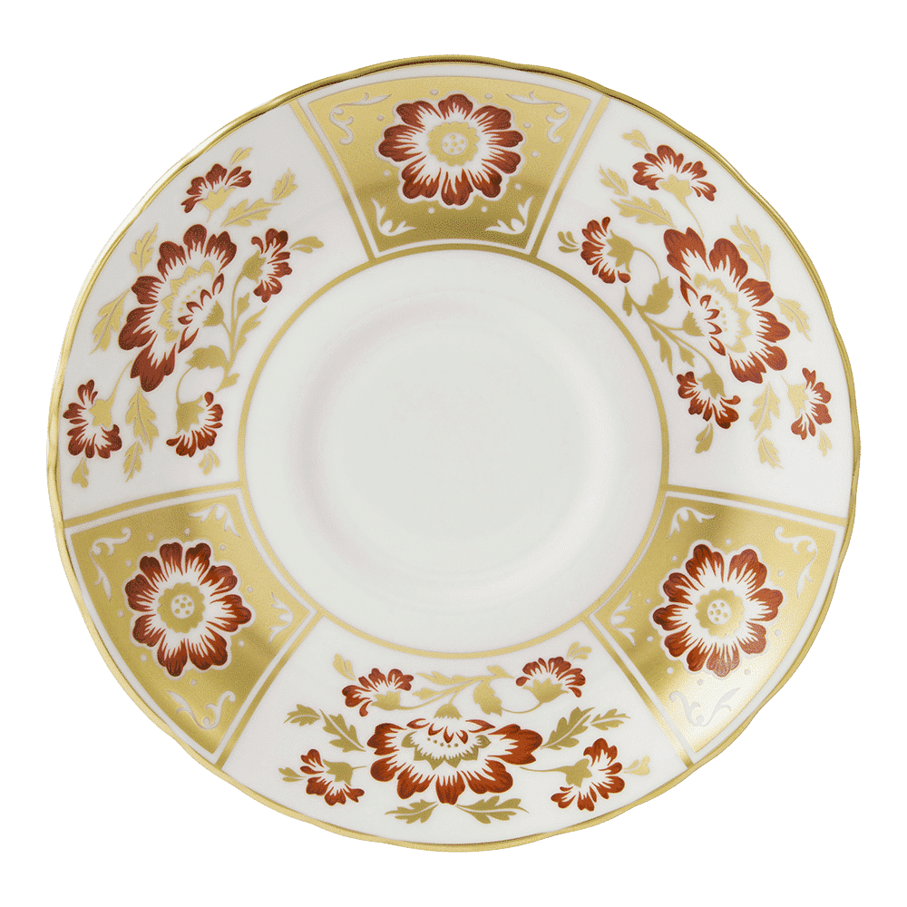 Royal Crown Derby Derby Panel Red Cream Soup Saucer (16cm) – official product image