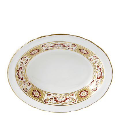 Royal Crown Derby Derby Panel Red Open Vegetable Dish (24cm) – official product image