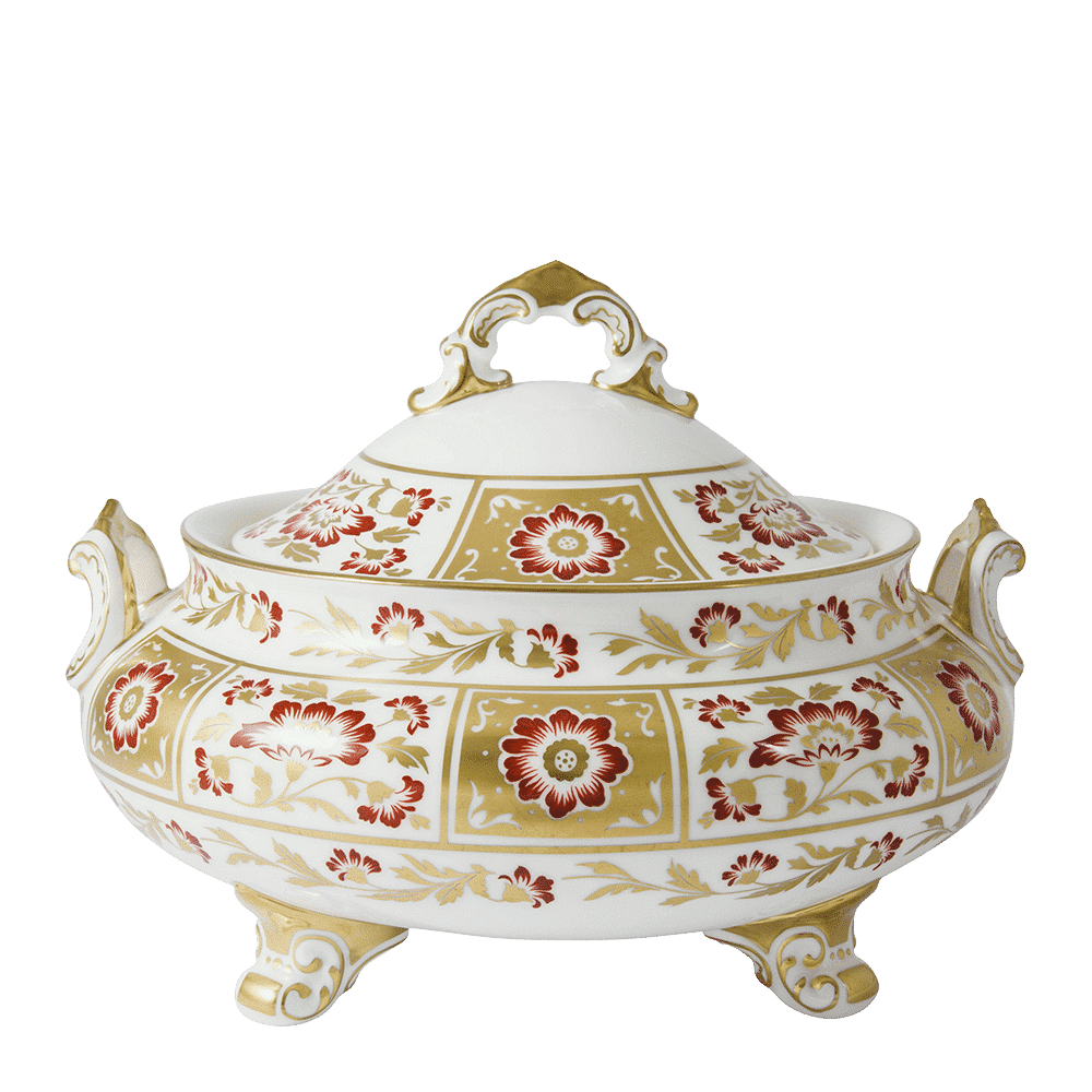 Royal Crown Derby Derby Panel Red Covered Vegetable Dish (1700ml) – official product image