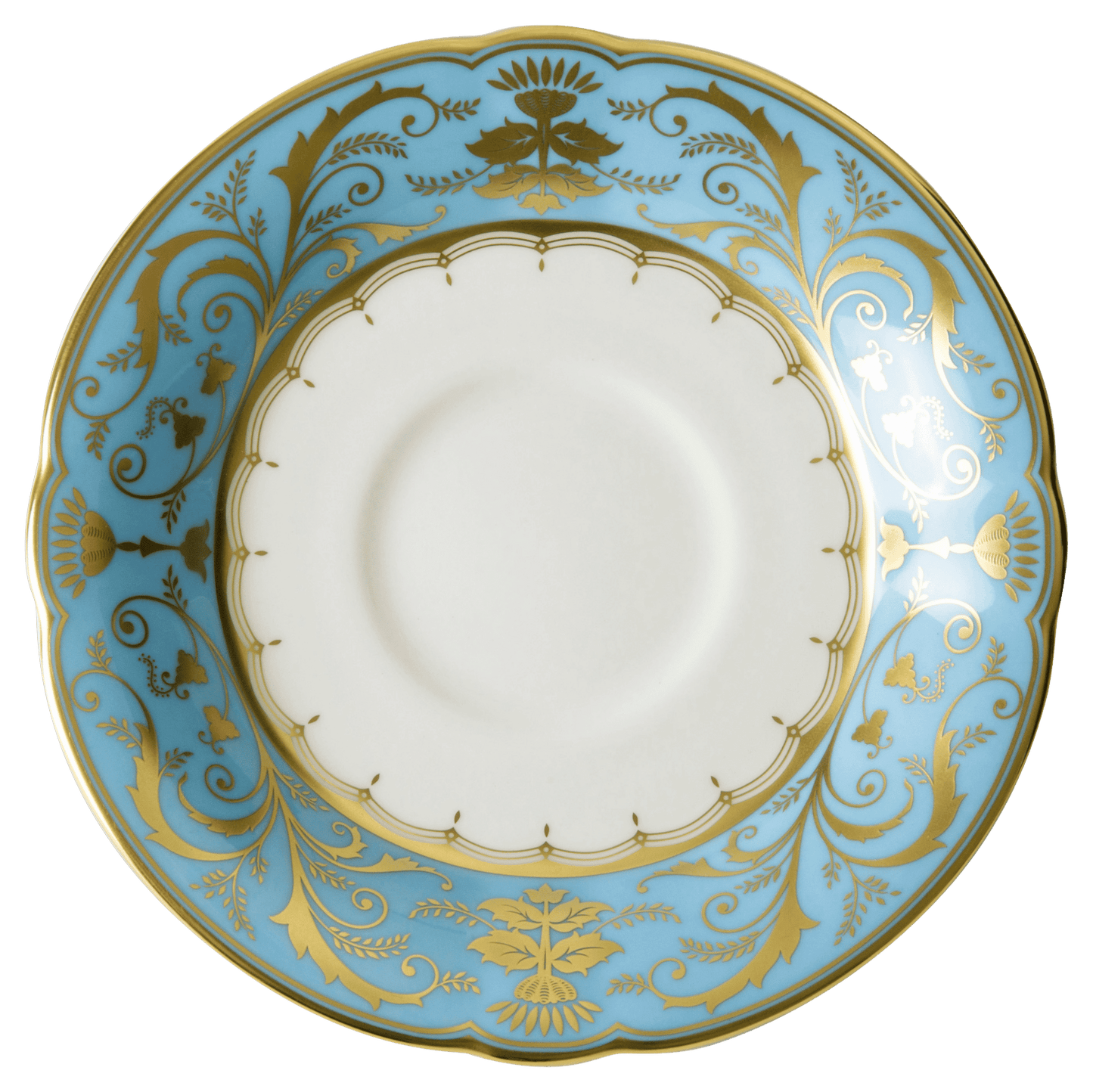 Royal Crown Derby Harlequin Duck Egg Blue Tea Saucer (14cm) – official product image