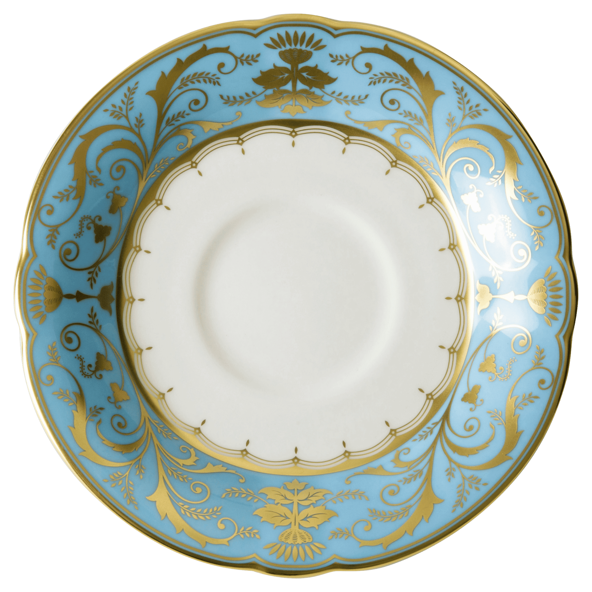 Royal Crown Derby Harlequin Duck Egg Blue Tea Saucer (14cm) – official product image