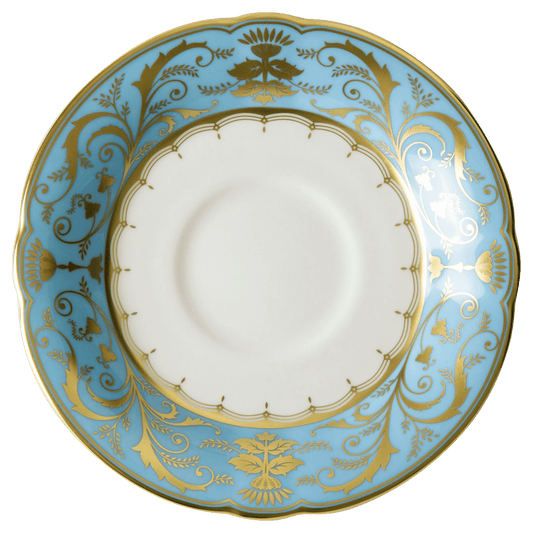 Royal Crown Derby Harlequin Duck Egg Blue Tea Saucer (14cm) – official product image