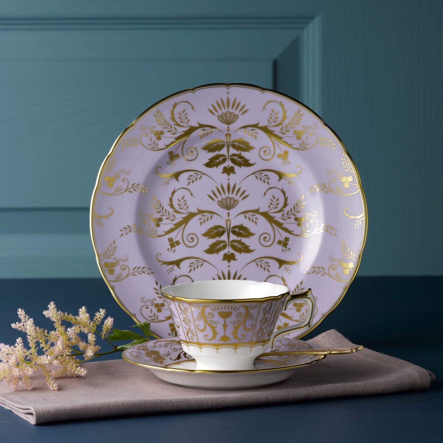 Royal Crown Derby Harlequin Lavender Teacup (220ml) – alternate official product image