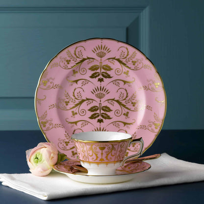 Royal Crown Derby Harlequin Baby Pink Tea Saucer (14cm) – alternate official product image