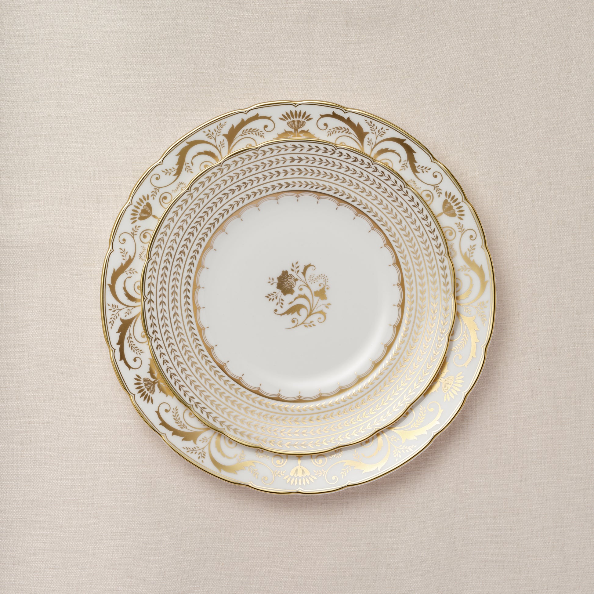 Royal Crown Derby Darley Abbey White Tea Saucer (14cm) – alternate official product image