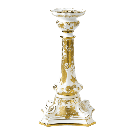 Royal Crown Derby Aves Gold Candlestick – official product image