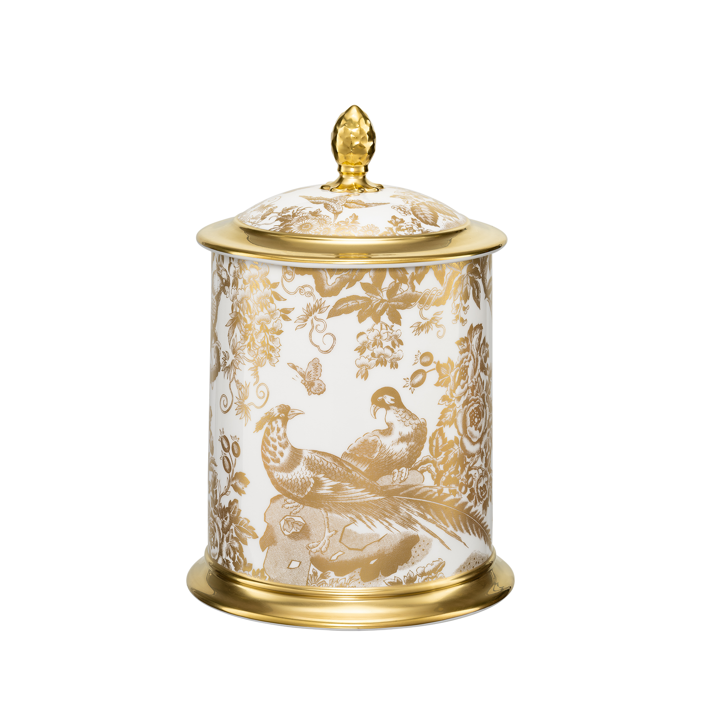 Royal Crown Derby Aves Gold Storage Jar (50oz) – official product image