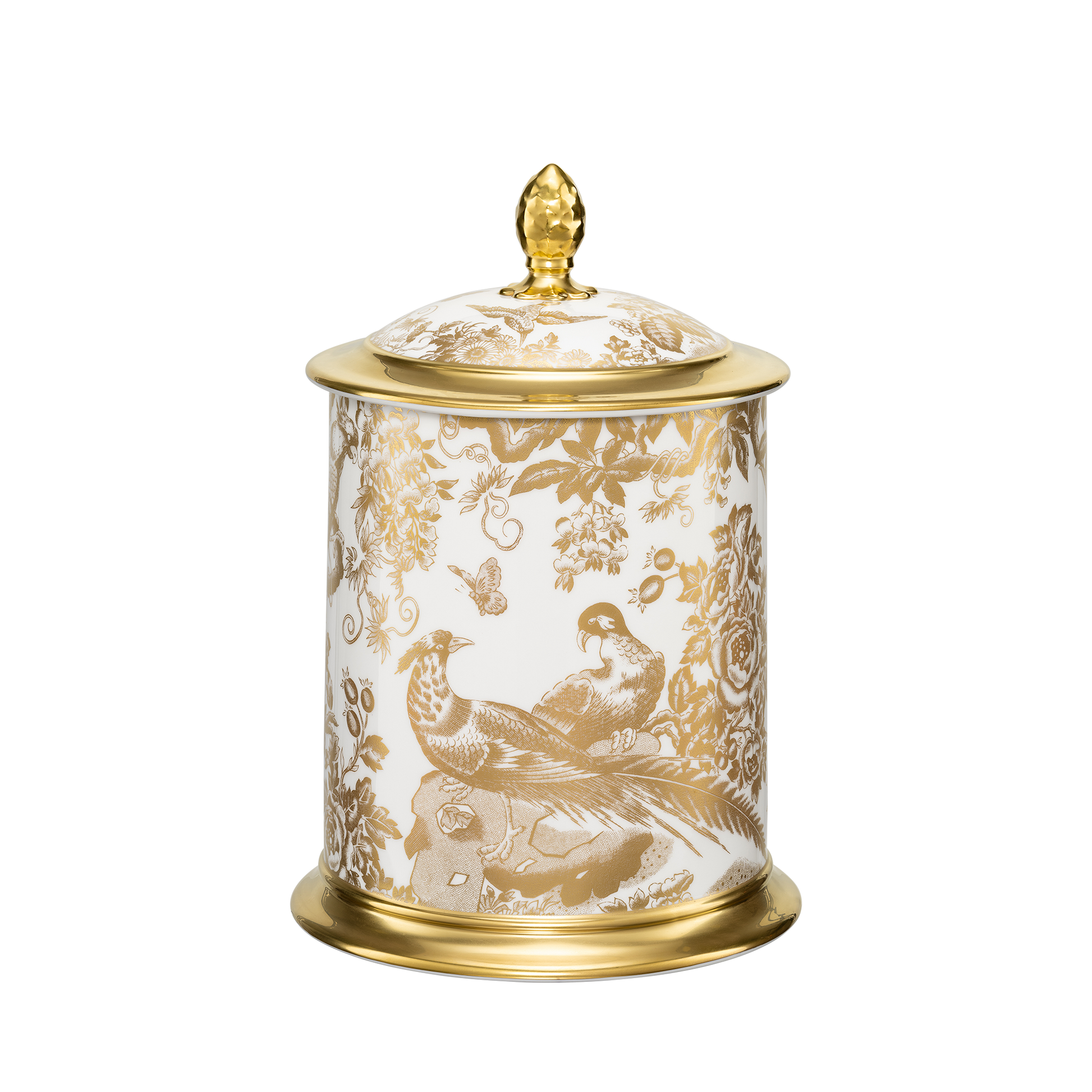 Royal Crown Derby Aves Gold Storage Jar (50oz) – official product image