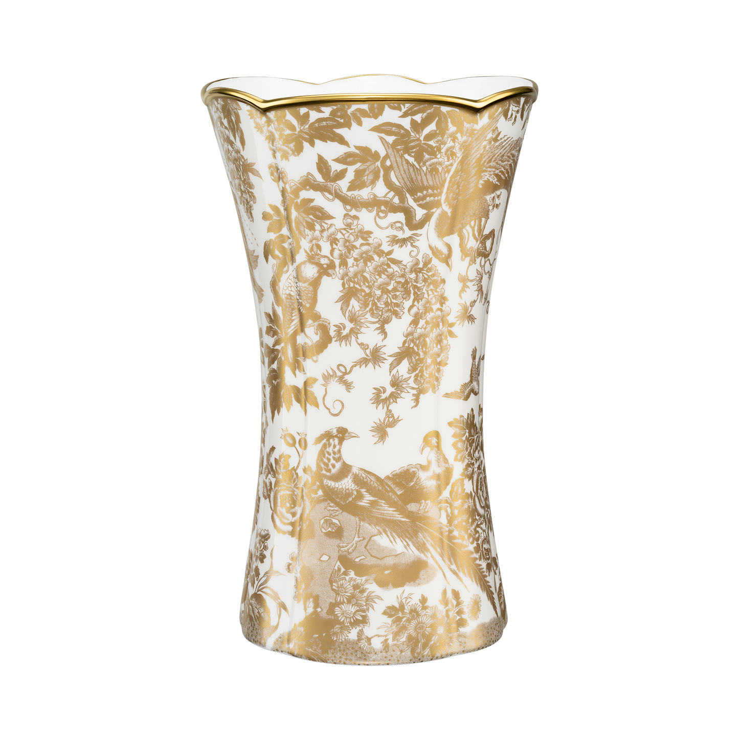 Royal Crown Derby Aves Gold Column Vase – alternate official product image