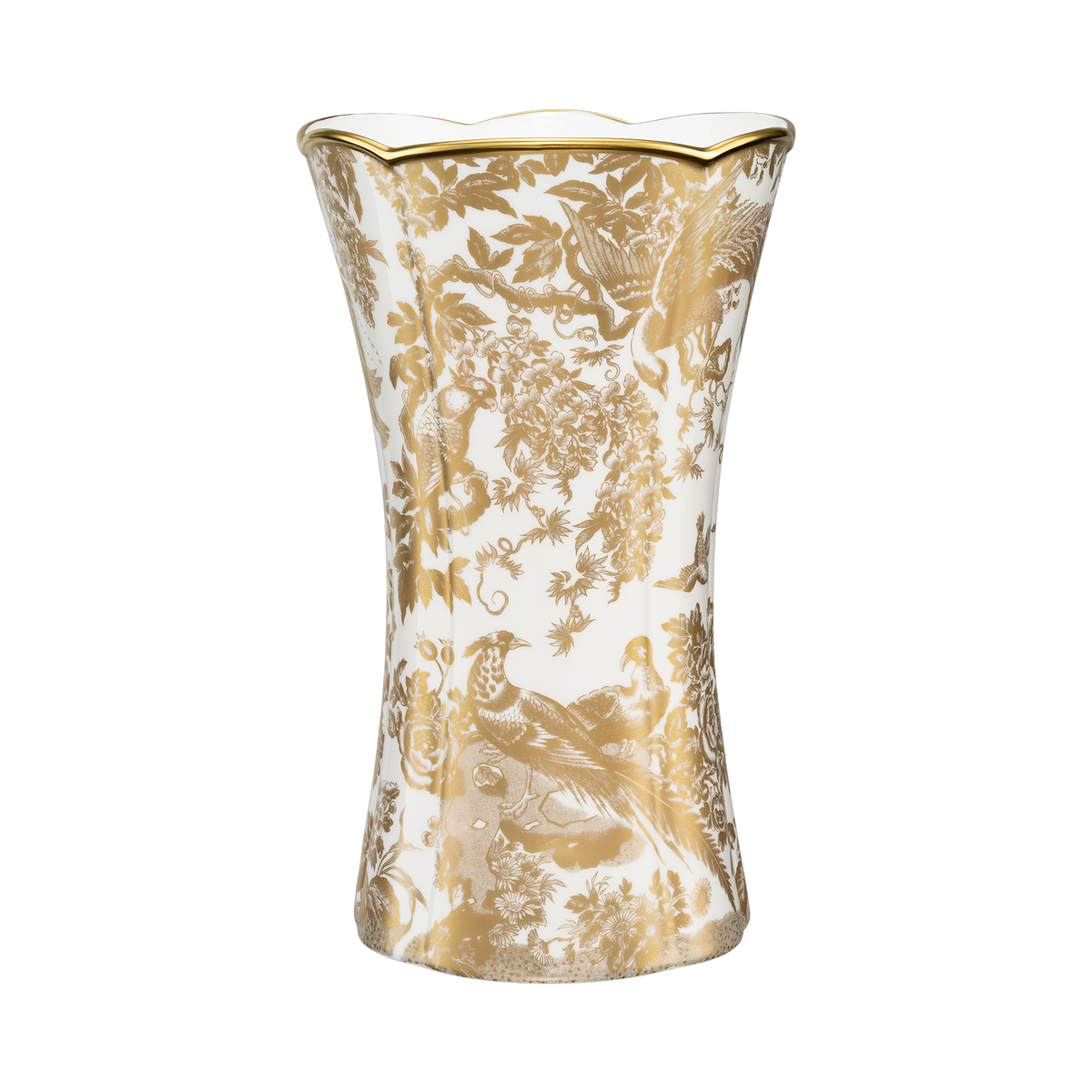 Royal Crown Derby Aves Gold Column Vase – alternate official product image