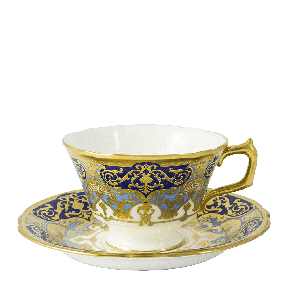 Royal Crown Derby Heritage Cobalt and Dark Blue Teacup (220ml) – alternate official product image