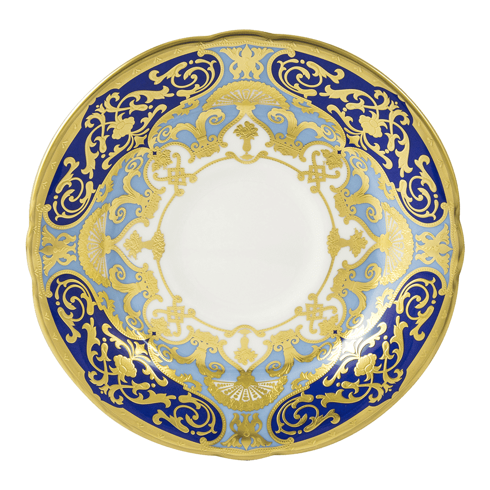 Royal Crown Derby Heritage Cobalt and Dark Blue Tea Saucer (14cm) – official product image