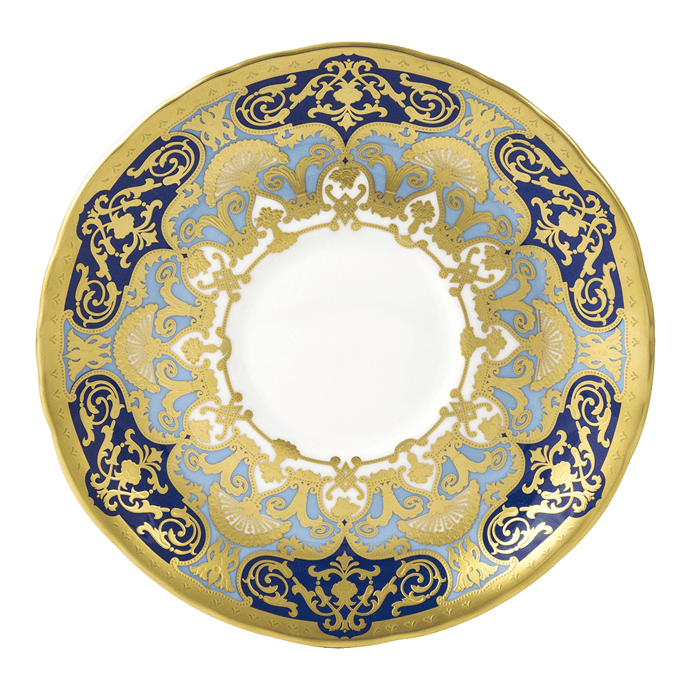 Royal Crown Derby Heritage Cobalt and Dark Blue Cream Soup Saucer (16cm) – official product image