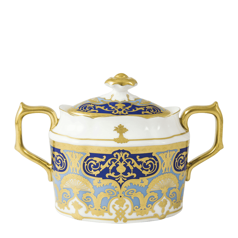 Royal Crown Derby Heritage Cobalt and Dark Blue Covered Sugar (310ml) – official product image