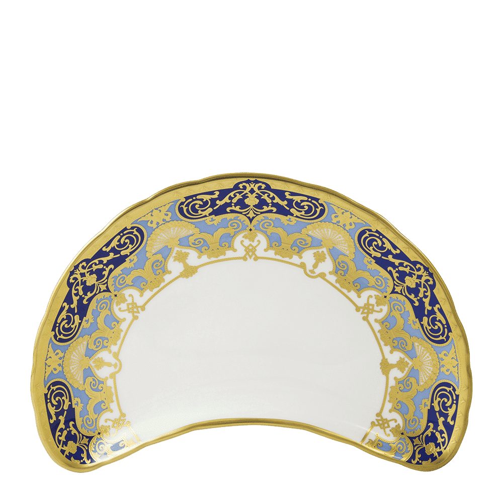 Royal Crown Derby Heritage Cobalt and Dark Blue Crescent Salad Plate (22cm) – official product image