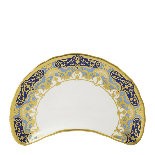Royal Crown Derby Heritage Cobalt and Dark Blue Crescent Salad Plate (22cm) – official product image