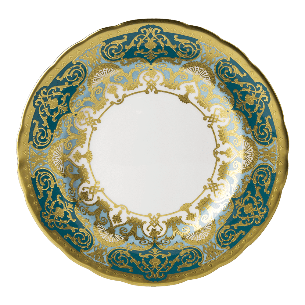 Royal Crown Derby Heritage Forest Green and Turquoise Salad Plate (21cm) – official product image