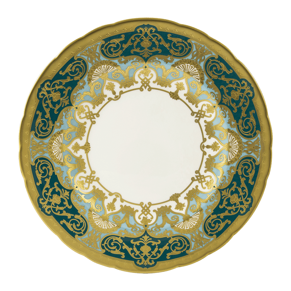 Royal Crown Derby Heritage Forest Green and Turquoise Dinner Plate (27cm) – official product image