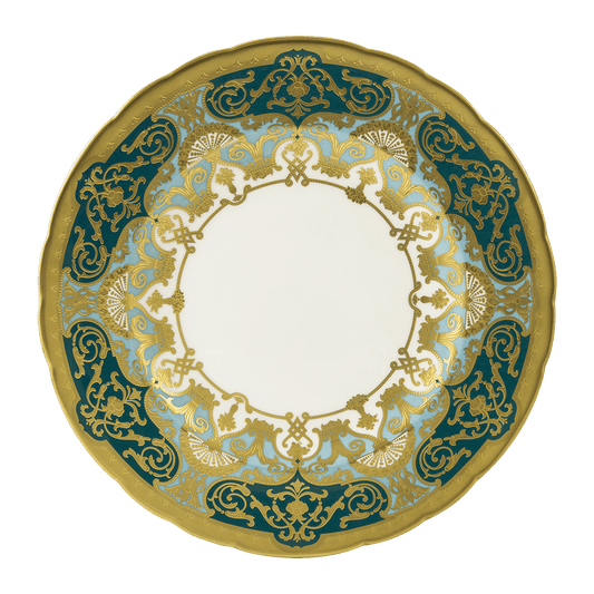 Royal Crown Derby Heritage Forest Green and Turquoise Dinner Plate (27cm) – official product image