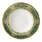 Royal Crown Derby Heritage Forest Green and Turquoise  Rim Soup Bowl (21cm) – official product image