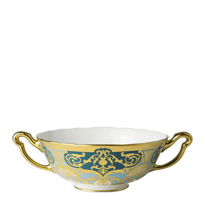 Royal Crown Derby Heritage Forest Green and Turquoise  Cream Soup Cup (340ml) – official product image