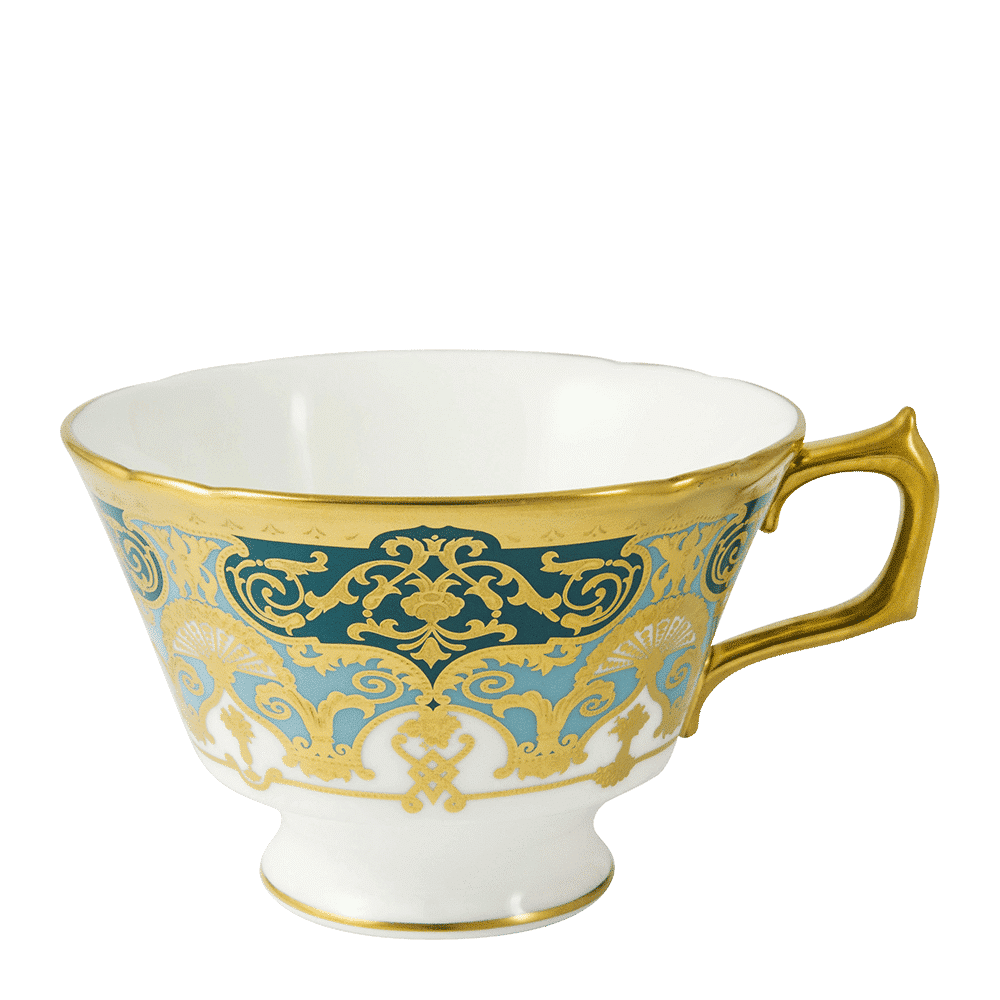 Royal Crown Derby Heritage Forest Green and Turquoise  Teacup (220ml) – official product image