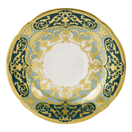Royal Crown Derby Heritage Forest Green and Turquoise  Tea Saucer (14cm) – official product image