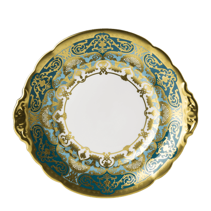Royal Crown Derby Heritage Forest Green and Turquoise  Bread and Butter Plate (25cm) – official product image