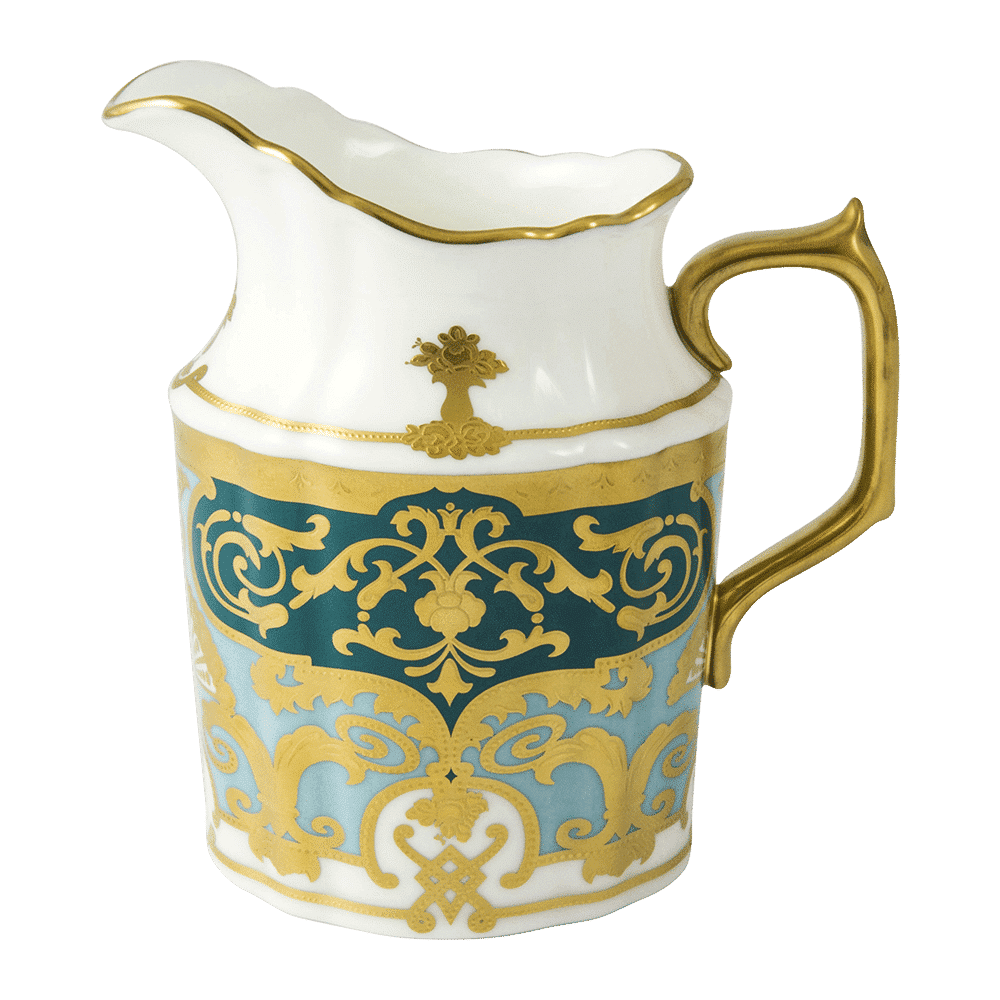 Royal Crown Derby Heritage Forest Green and Turquoise  Cream Jug (280ml) – official product image