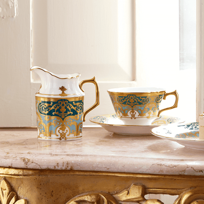 Royal Crown Derby Heritage Forest Green and Turquoise  Cream Jug (280ml) – alternate official product image