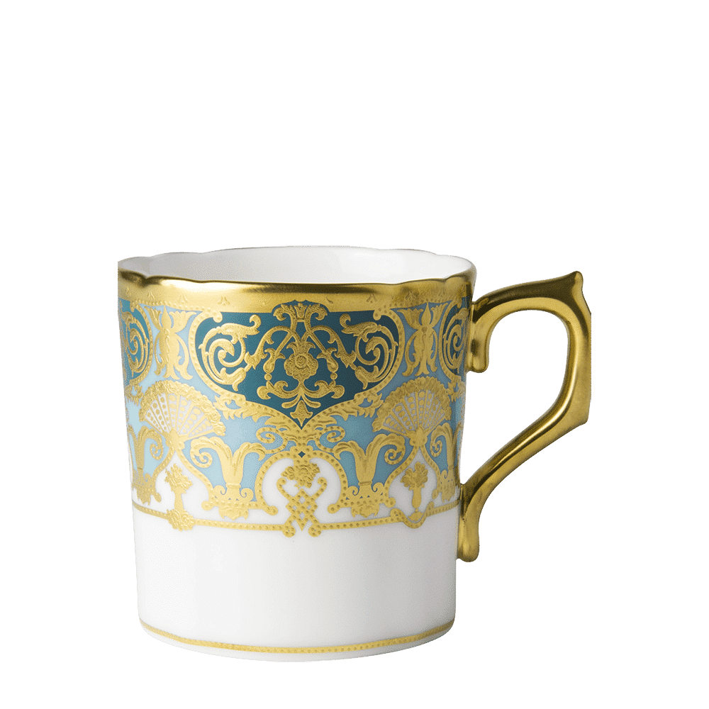 Royal Crown Derby Heritage Forest Green and Turquoise  Coffee Cup (85ml) – official product image