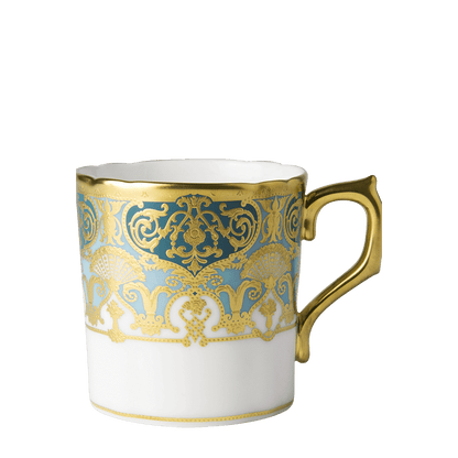 Royal Crown Derby Heritage Forest Green and Turquoise  Coffee Cup (85ml) – official product image