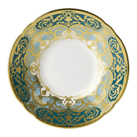 Royal Crown Derby Heritage Forest Green and Turquoise  Coffee Saucer (12cm) – official product image