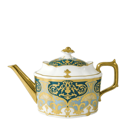 Royal Crown Derby Heritage Forest Green and Turquoise Teapot (1650ml) – official product image