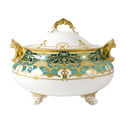 Royal Crown Derby Heritage Forest Green and Turquoise  Soup Tureen (3700ml) – official product image