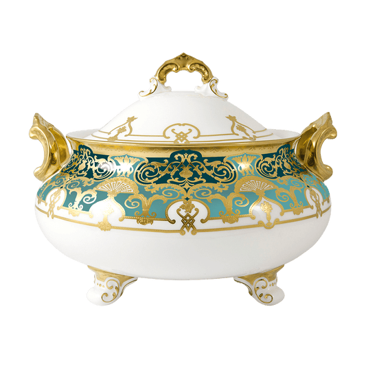 Royal Crown Derby Heritage Forest Green and Turquoise  Soup Tureen (3700ml) – official product image