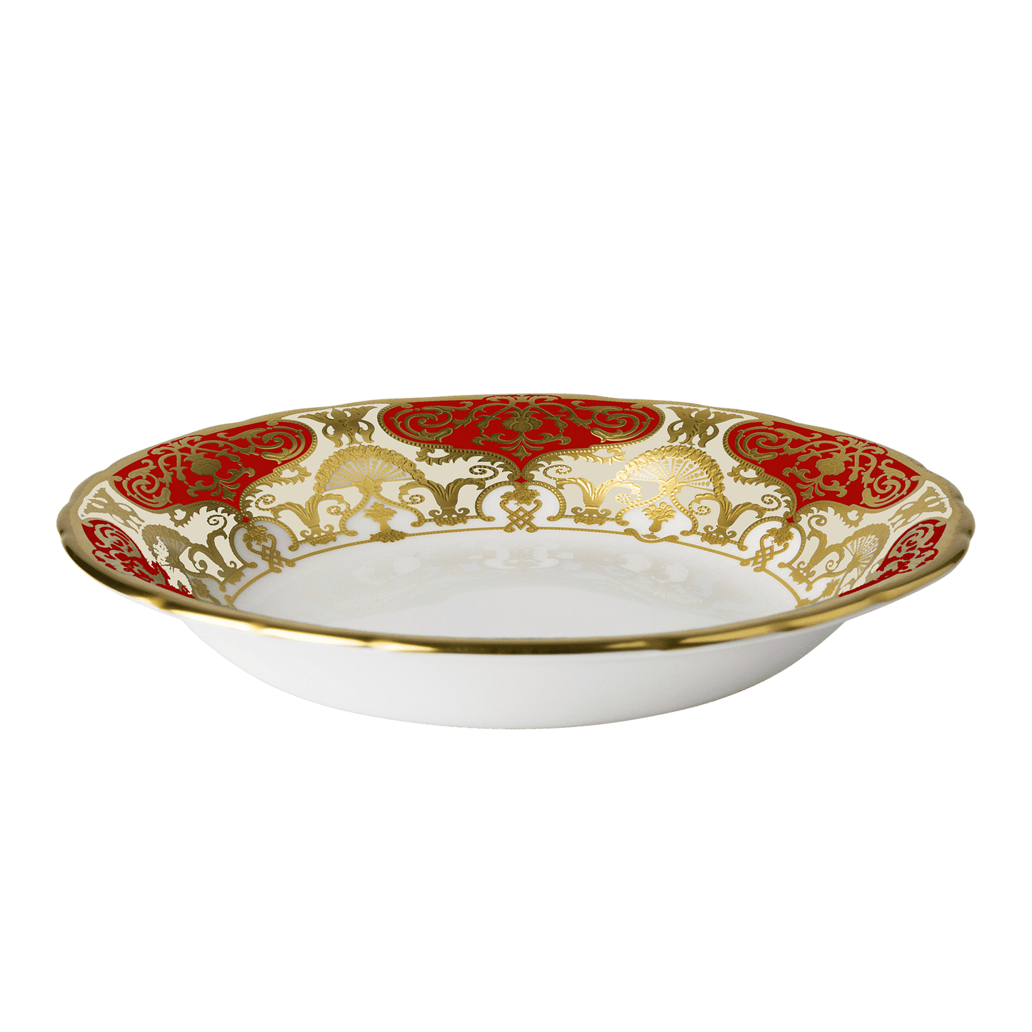 Royal Crown Derby Heritage Red and Cream Cereal Bowl (16.5cm) – alternate official product image