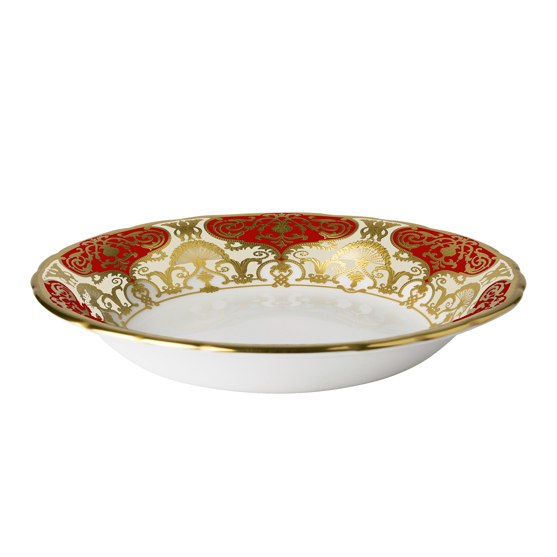 Royal Crown Derby Heritage Red and Cream Cereal Bowl (16.5cm) – alternate official product image