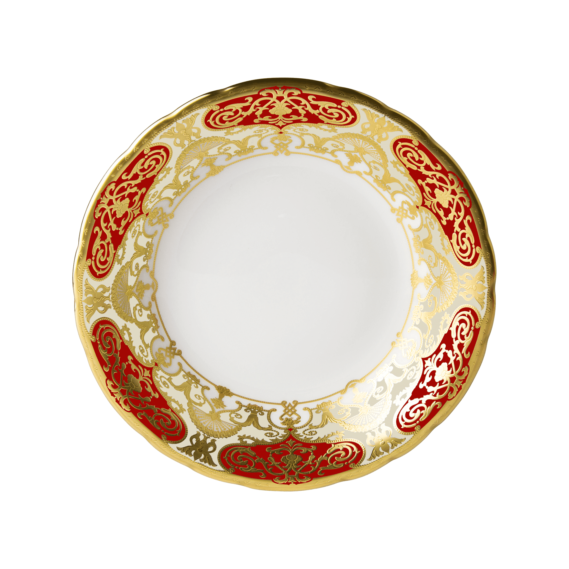 Royal Crown Derby Heritage Red and Cream Cereal Bowl (16.5cm) – official product image