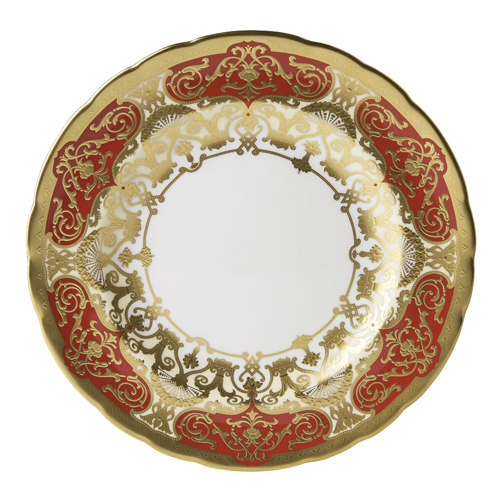 Royal Crown Derby Heritage Red and Cream Salad Plate (21cm) – official product image