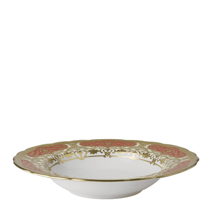 Royal Crown Derby Heritage Red and Cream Rim Soup Bowl (21cm) – alternate official product image