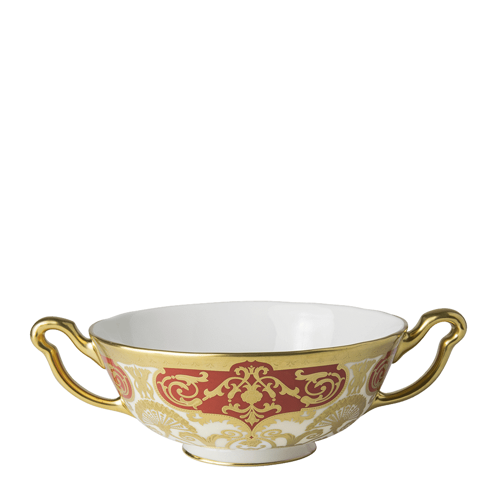 Royal Crown Derby Heritage Red and Cream Cream Soup Cup (340ml) – official product image