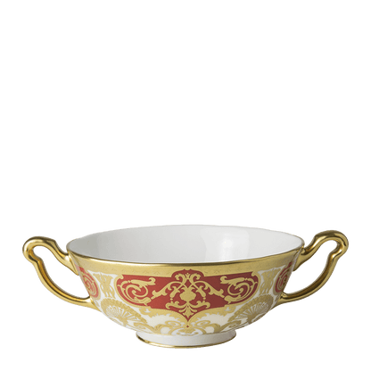 Royal Crown Derby Heritage Red and Cream Cream Soup Cup (340ml) – official product image